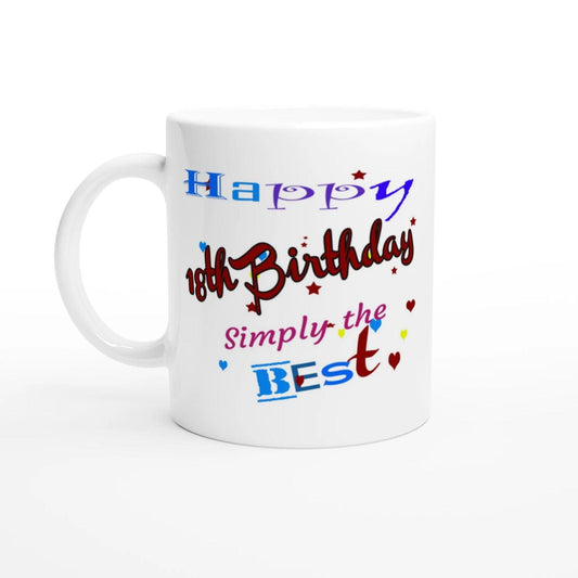 18th Birthday Mug White 11oz - Momento Mugs