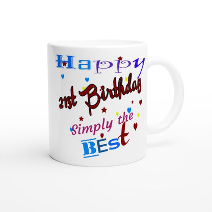 21st Birthday Mug White 11oz - Momento Mugs