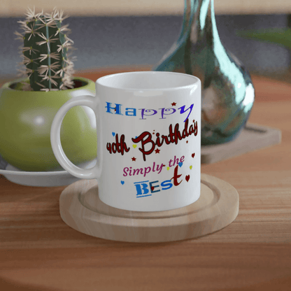 40th Birthday Mug White 11oz - Momento Mugs